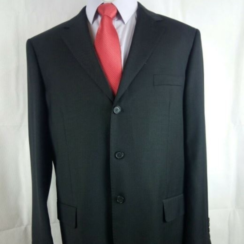 Mizanni Super 120's Men's 46L Black Suit Blazer